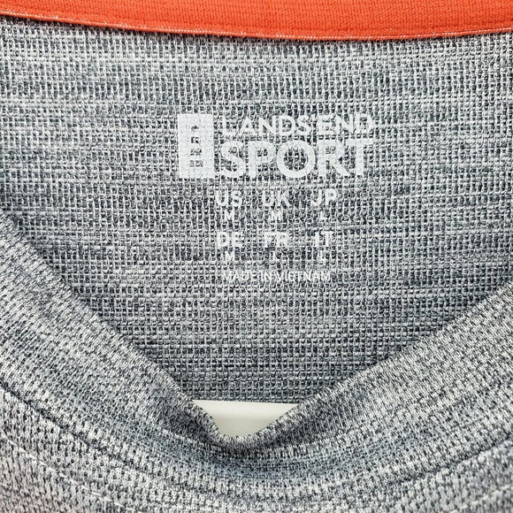 Lands End Sport Active T-Shirt Top Short Sleeve Gray Womens Size Medium - Picture 5 of 10